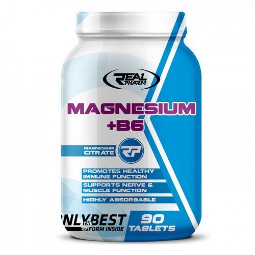 Magnesium+B6, 90 шт, Real Pharm. Витаминно-минеральный комплекс. Поддержание здоровья Укрепление иммунитета 