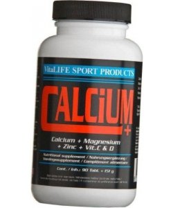 Calcium +, 90 piezas, VitaLIFE. Complejos vitaminas y minerales. General Health Immunity enhancement 