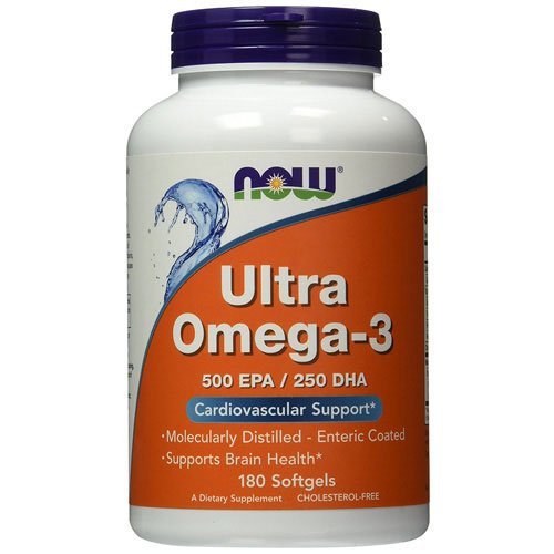 NOW Ultra Omega-3 180 капс Без вкуса,  ml, Now. Omega 3 (Fish Oil). General Health Ligament and Joint strengthening Skin health CVD Prevention Anti-inflammatory properties 