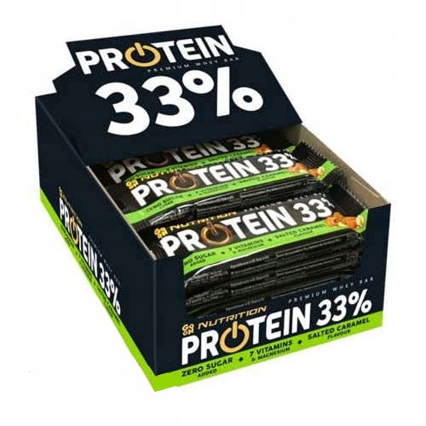 Батончик GoOn Protein 33% БЛОК, 25*50 грамм Соленая карамель,  мл, Go On Nutrition. Батончик. 