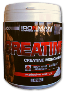 Креатин Моногидрат, 400 г, Ironman. Креатин моногидрат. Набор массы Энергия и выносливость Увеличение силы 
