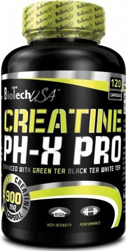 Creatine pH-X Pro, 120 piezas, BioTech. Monohidrato de creatina. Mass Gain Energy & Endurance Strength enhancement 