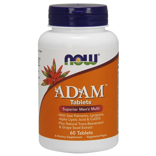Now NOW Adam Mens Multiple Vitamin Tablets 60 таб Без вкуса, , 60 таб