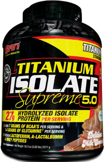Titanium Isolate Supreme, 2227 г, San. Сывороточный изолят. Сухая мышечная масса Снижение веса Восстановление Антикатаболические свойства 