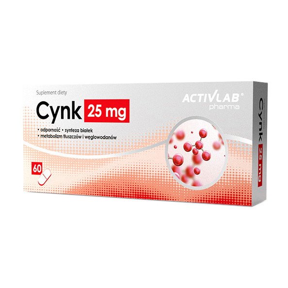 Цинк Activlab Cynk 25 mg (60 таб)  активлаб,  мл, ActivLab. Цинк Zn, Цинк. Поддержание здоровья 