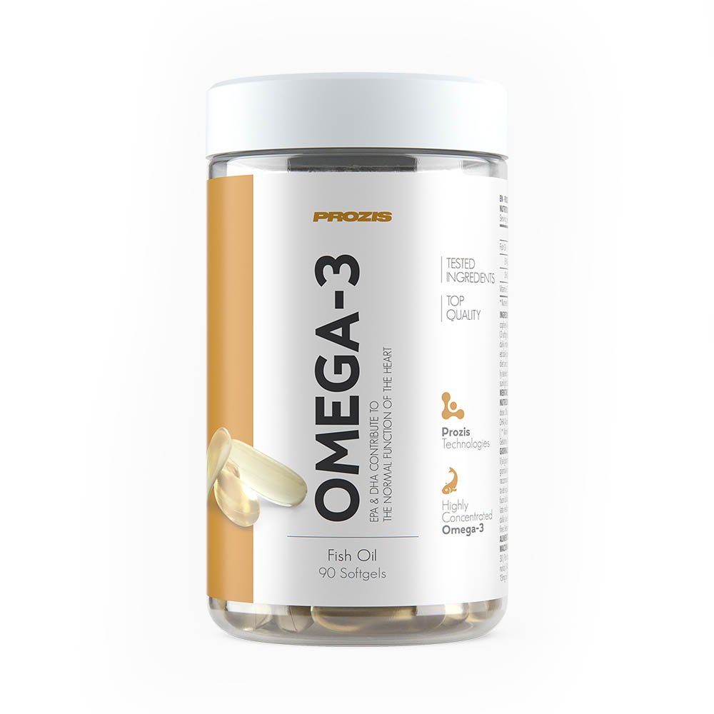 Жирные кислоты Prozis Omega 3, 90 капсул,  мл, Protein Factory. Омега 3 (Рыбий жир). Поддержание здоровья Укрепление суставов и связок Здоровье кожи Профилактика ССЗ Противовоспалительные свойства 