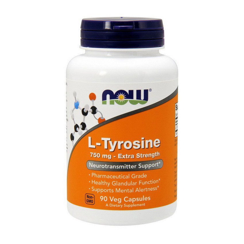 Л-Тирозин Now Foods L-Tyrosine 750 mg (90 капс) нау фудс ,  мл, Now. L-тирозин. 