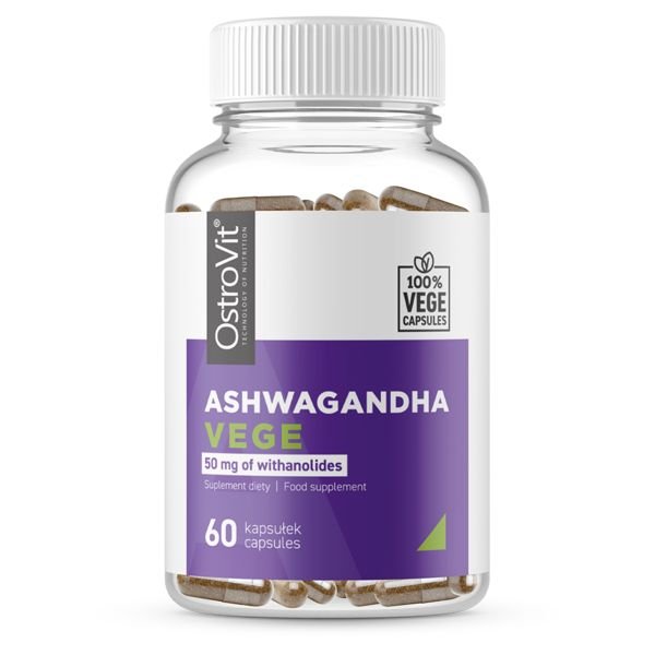 Натуральная добавка OstroVit Vege Ashwagandha, 60 вегакапсул,  ml, OstroVit. Natural Products. General Health 