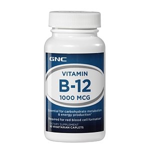 B-12 1000, 90 шт, GNC. Витамин B. Поддержание здоровья 