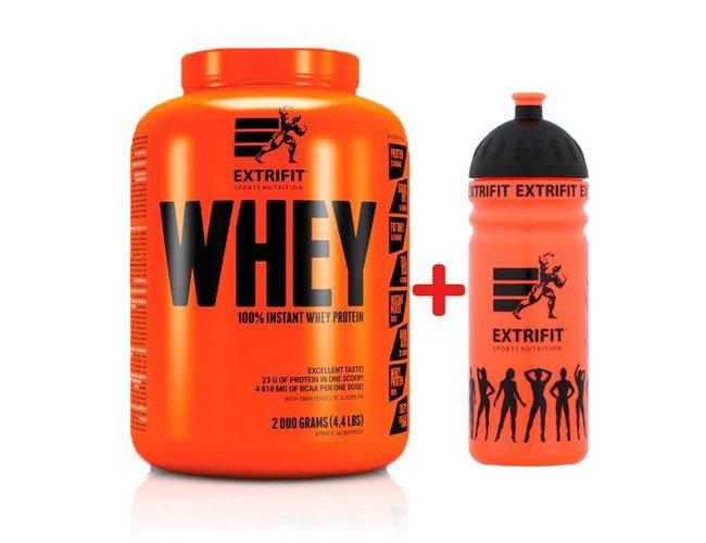EXTRIFIT Сывороточный протеин концентрат EXTRIFIT100% Instant Whey Protein + Water Bottle 750 мл (2 кг) экстрифит choco coconut, , 2 