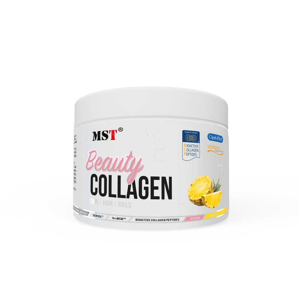 Препарат для суставов и связок MST Collagen Beauty Verisol + OptiMSM, 225 грамм Ананас,  ml, MST Nutrition. For joints and ligaments. General Health Ligament and Joint strengthening 
