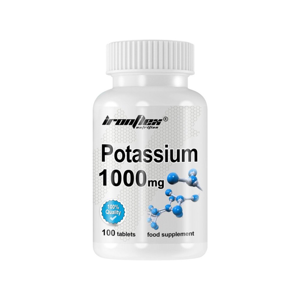Витамины и минералы IronFlex Potassium 1000 mg, 100 таблеток ПРИМЯТАЯ БАНКА,  мл, IronFlex. Витамины и минералы. Поддержание здоровья Укрепление иммунитета 
