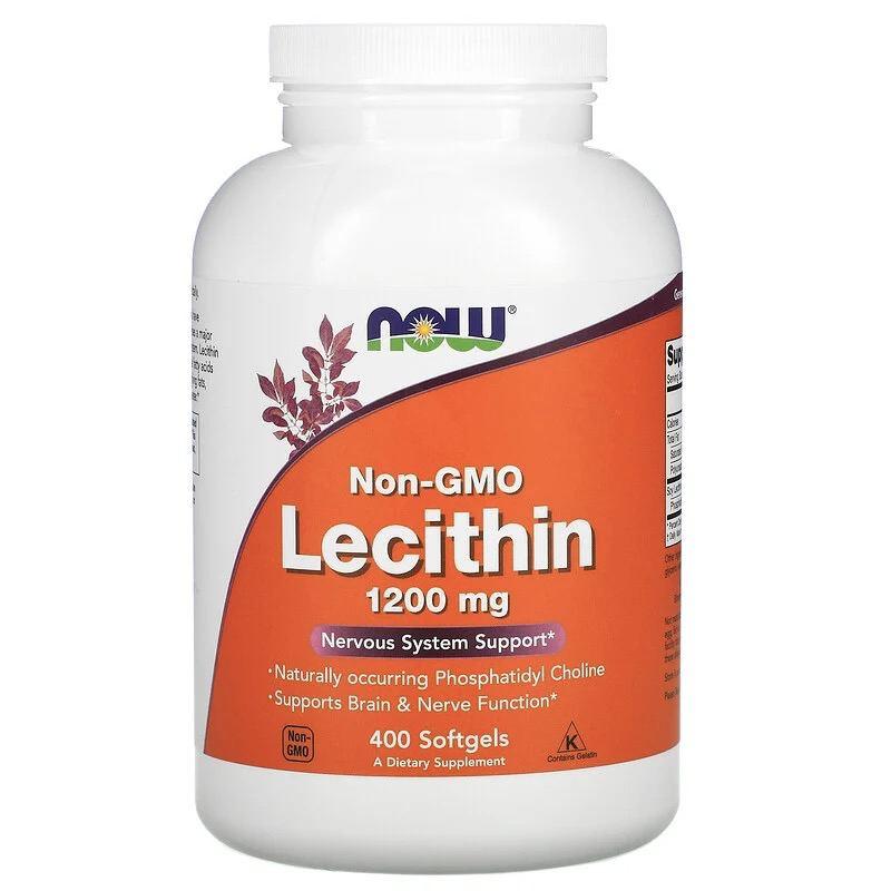 Now Lecithin 1200 mg NOW Foods 400 Softgels, , 