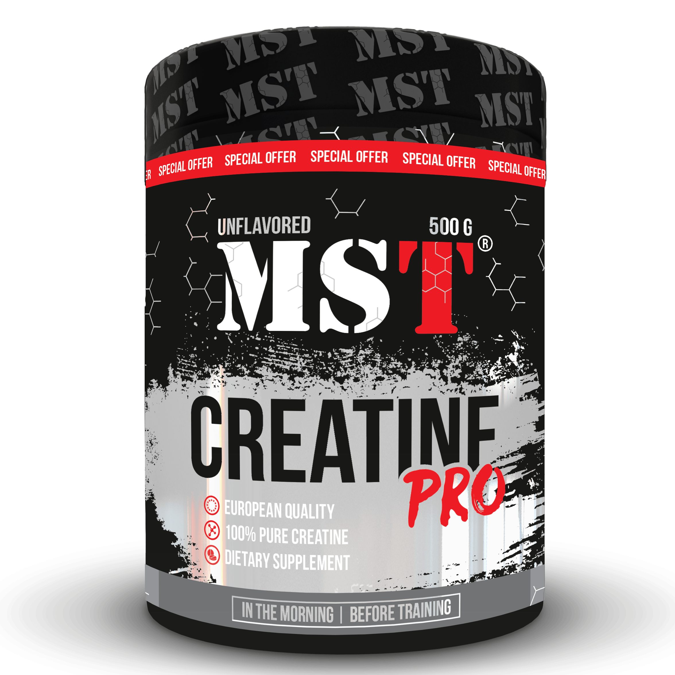Creatine Pro, 500 g, MST Nutrition. Creatine monohydrate. Mass Gain Energy & Endurance Strength enhancement 