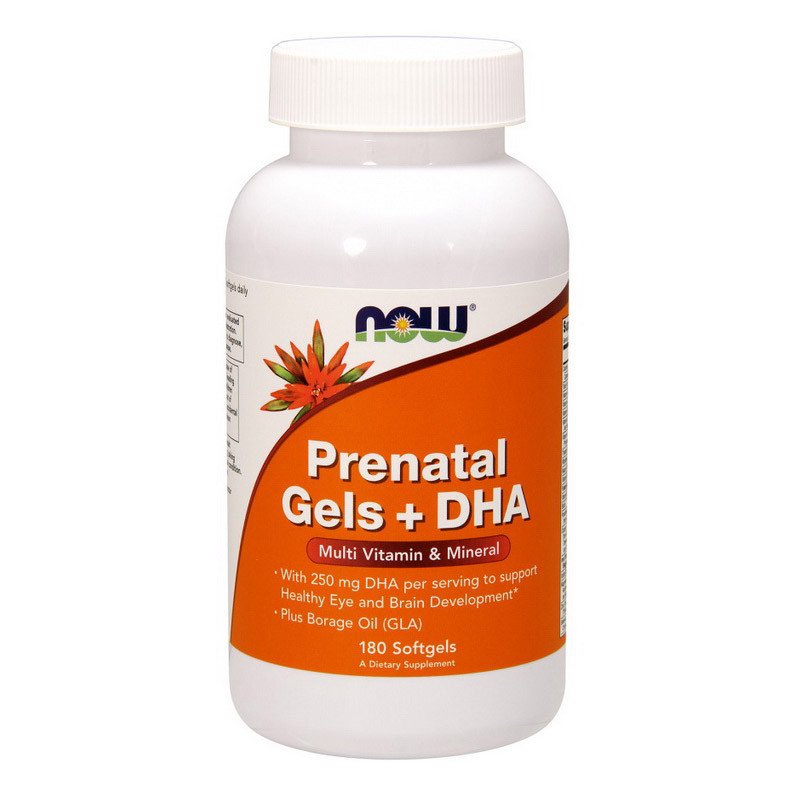 Now Витамины для беременных Now Foods Prenatal Gels + DHA (180 капс) нау фудс, , 180 