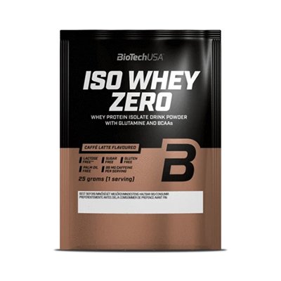 Протеин BioTech Iso Whey Zero, 25 грамм Кофе латте,  мл, BioTech. Сывороточный изолят. Снижение веса Восстановление Антикатаболические свойства Сухая мышечная масса 