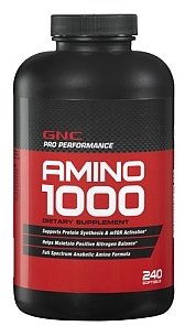 Amino 1000, 240 piezas, GNC. Complejo de aminoácidos. 