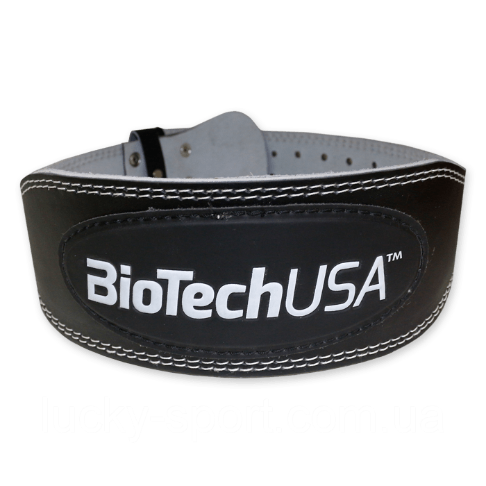 BioTech Пояс шкіряний Austin BioTech Ременная пряжка, Гладкая кожа, Чорний, Пауэрлифтинг, , 