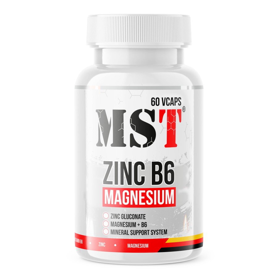 Витамины и минералы MST Zinc B6 Magnesium, 60 вегакапсул,  ml, MST Nutrition. Vitaminas y minerales. General Health Immunity enhancement 