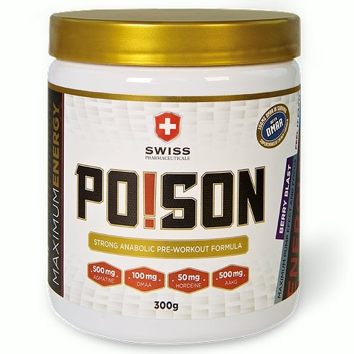 SWISS PHARMACEUTICALS  POISON 300g / 30 servings,  ml, Swiss Pharmaceuticals. Pre Workout. Energy & Endurance 