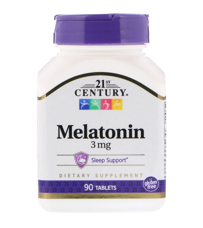 21st Century Melatonin 3 мг 90 таблеток,  ml, 21st Century. Melatoninum. Improving sleep recovery Immunity enhancement General Health 