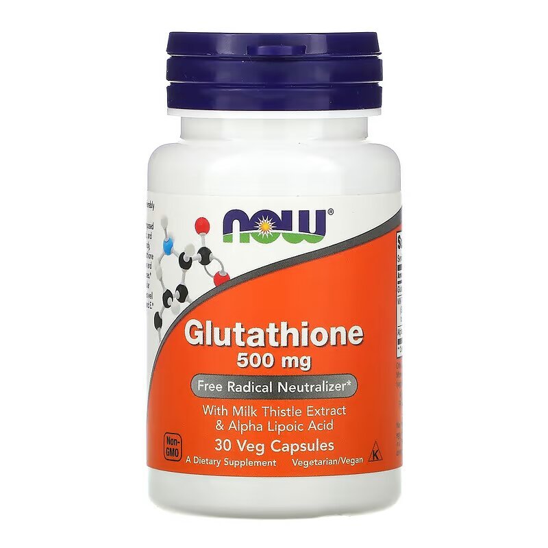 Аминокислота NOW Glutathione 500 mg, 30 вегакапсул,  мл, Now. Аминокислоты. 