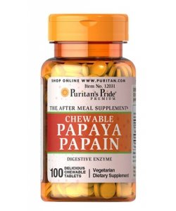 Puritan's Pride Chewable Papaya Papain, , 100 pcs