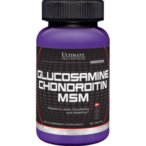 Glucosamine Chondroitine MSM Ultimate Nutrition 90 таб,  мл, Ultimate Nutrition. Хондропротекторы. Поддержание здоровья Укрепление суставов и связок 