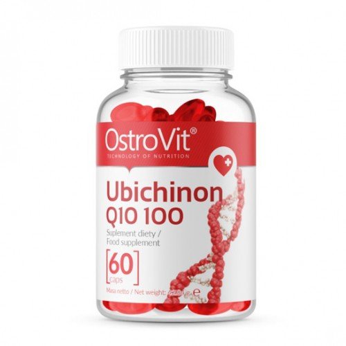 Ubichinon Q10 100, 60 шт, OstroVit. Коэнзим-Q10. Поддержание здоровья Антиоксидантные свойства Профилактика ССЗ Толерантность к физ. нагрузкам 