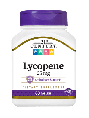 21st Century Антиоксидантна добавка 21st Century Lycopene 25 mg 60 Tabs, , 60 шт.