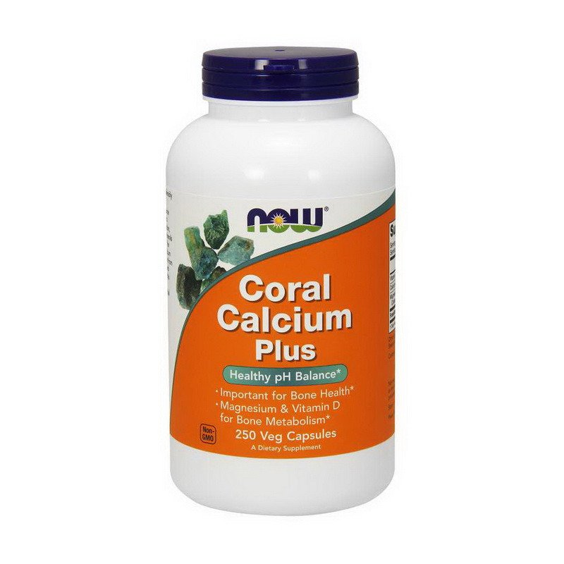 Коралловый кальций Now Foods Coral Calcium Plus (250 капс) нау фудс,  мл, Now. Кальций Ca. 