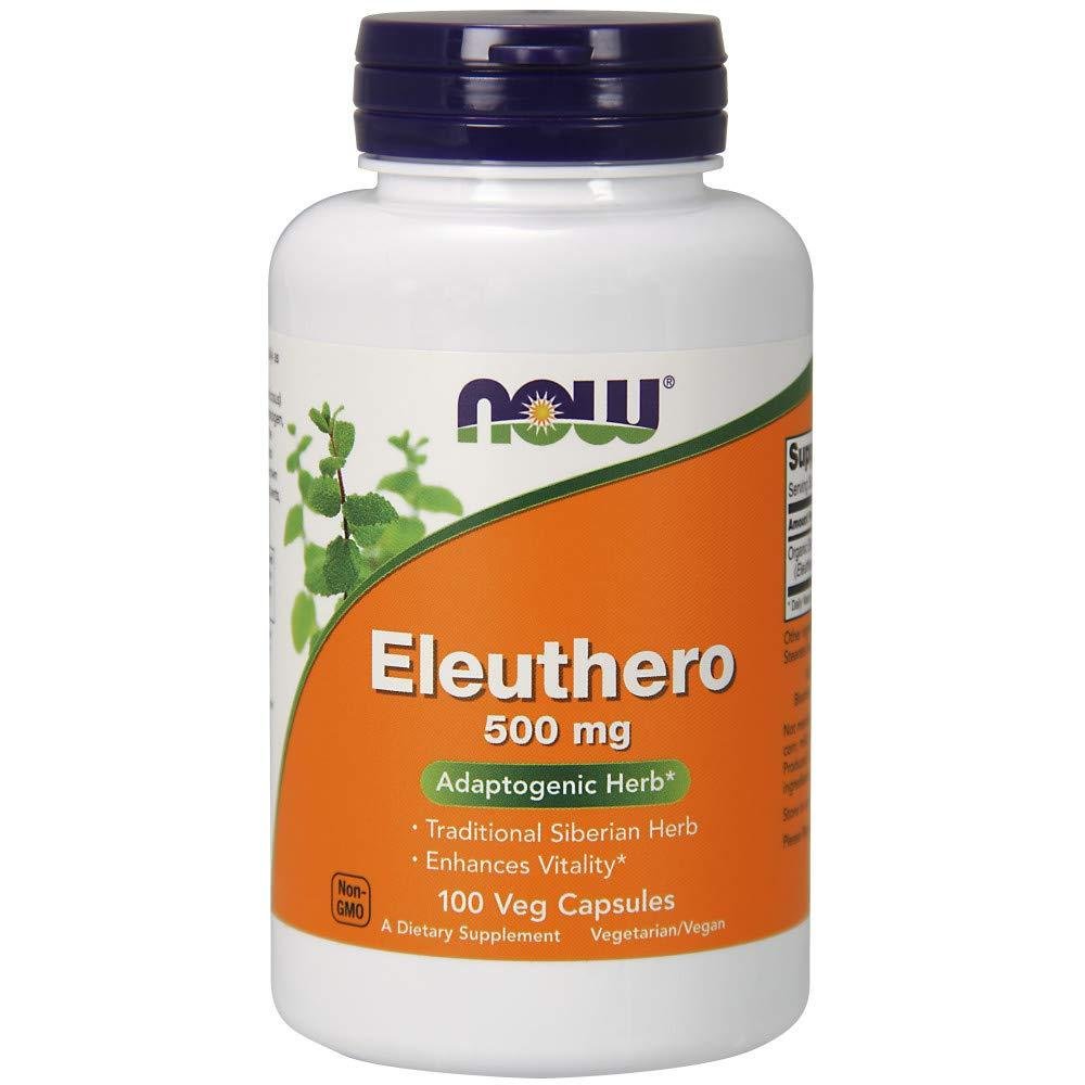 Now Харчова добавка NOW Foods Eleuthero 500 mg 100 caps, , 