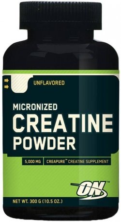 Creatine Powder, 300 г, Optimum Nutrition. Креатин моногидрат. Набор массы Энергия и выносливость Увеличение силы 