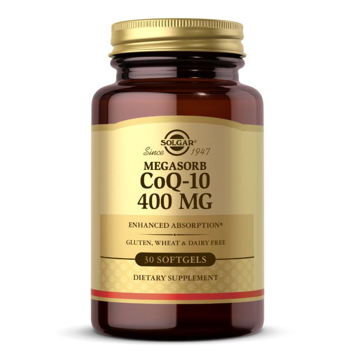 Витамины и минералы Solgar Megasorb CoQ-10 400 mg, 30 капсул,  мл, Solgar. Витамины и минералы. Поддержание здоровья Укрепление иммунитета 
