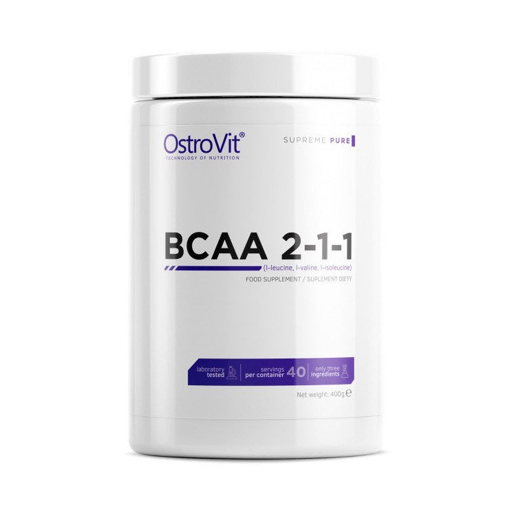 БЦАА OstroVit BCAA 2-1-1 (400 г) островит pure,  мл, OstroVit. BCAA. Снижение веса Восстановление Антикатаболические свойства Сухая мышечная масса 