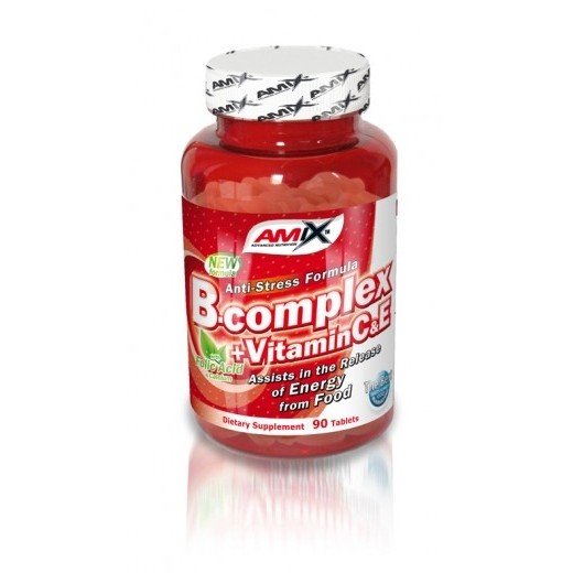 B-Complex + Vitamic C & E, 90 piezas, AMIX. Complejos vitaminas y minerales. General Health Immunity enhancement 