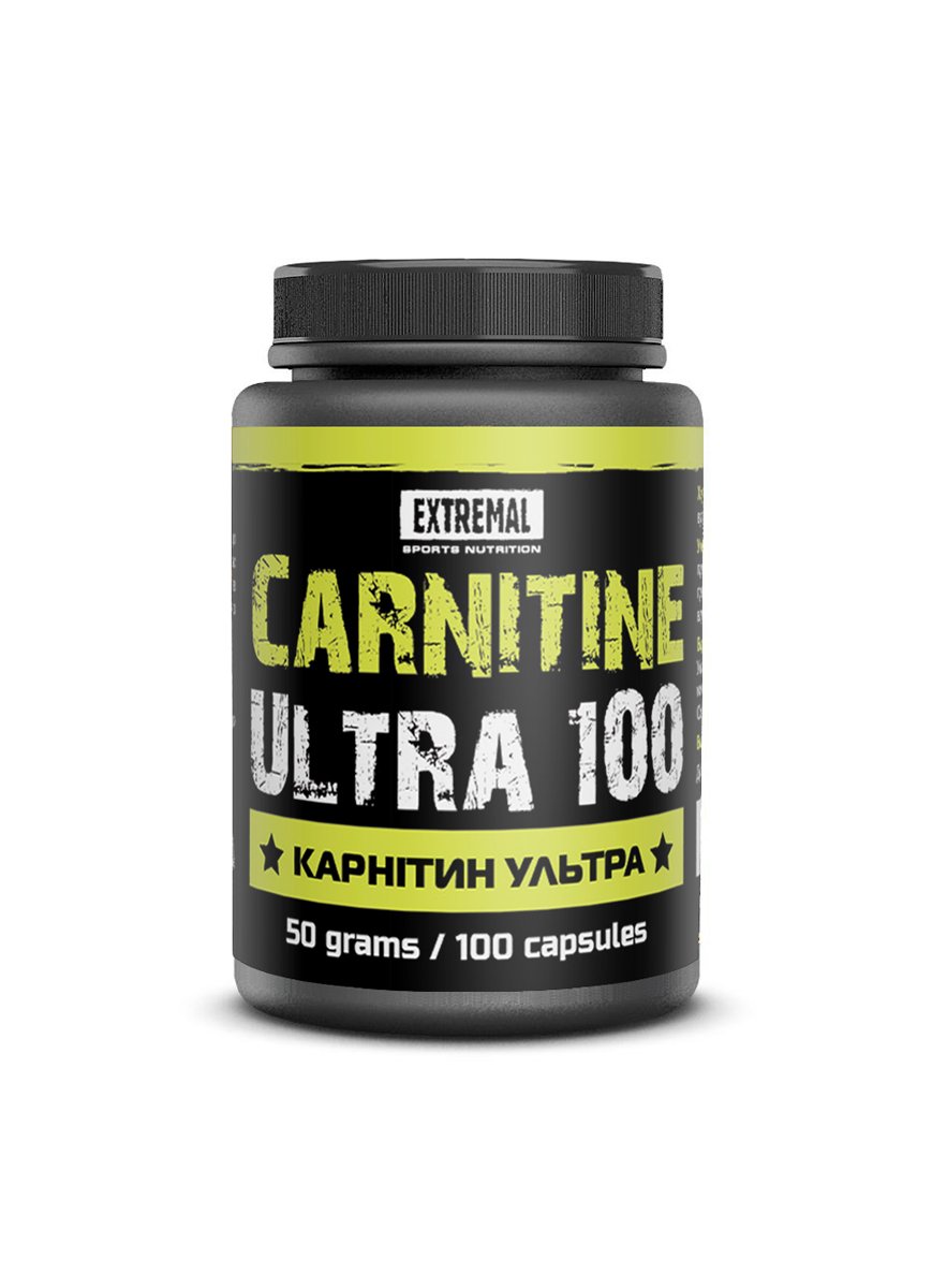 Carnitine ultra, 100 pcs, Extremal. L-carnitine. Weight Loss General Health Detoxification Stress resistance Lowering cholesterol Antioxidant properties 
