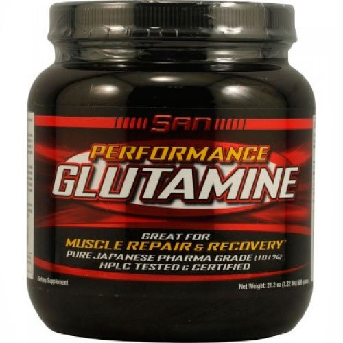 Performance Glutamine, 600 г, San. Глютамин. Набор массы Восстановление Антикатаболические свойства 