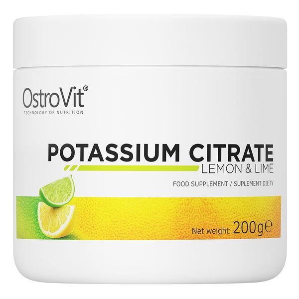 Витамины и минералы OstroVit Potassium Citrate, 200 грамм Лимон-лайм,  мл, OstroVit. Витамины и минералы. Поддержание здоровья Укрепление иммунитета 