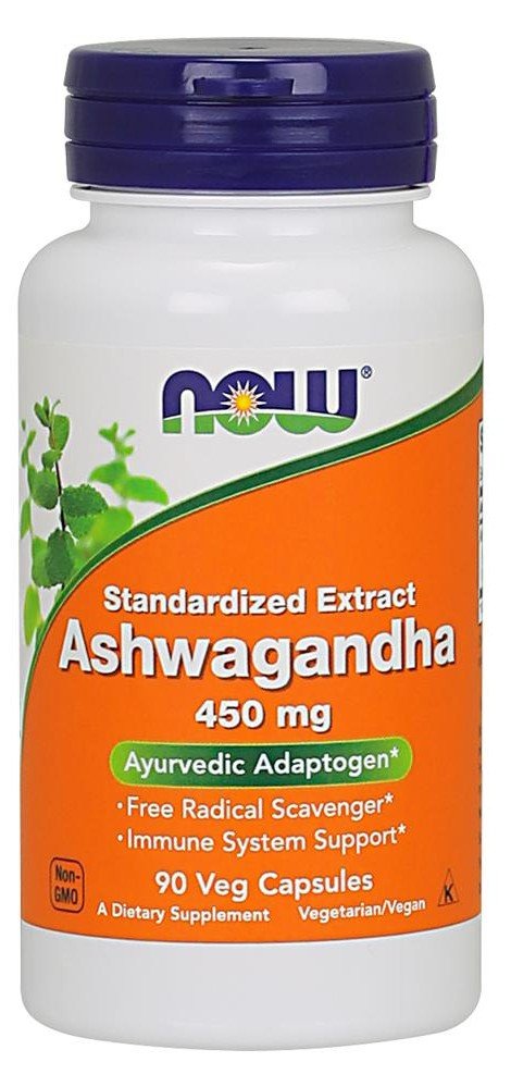 Ashwagandha 450 mg, 90 шт, Now. Спец препараты. 
