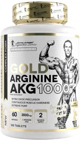 Kevin Levrone Аминокислота Kevin Levrone Gold Arginine AKG 1000, 120 таблеток, , 