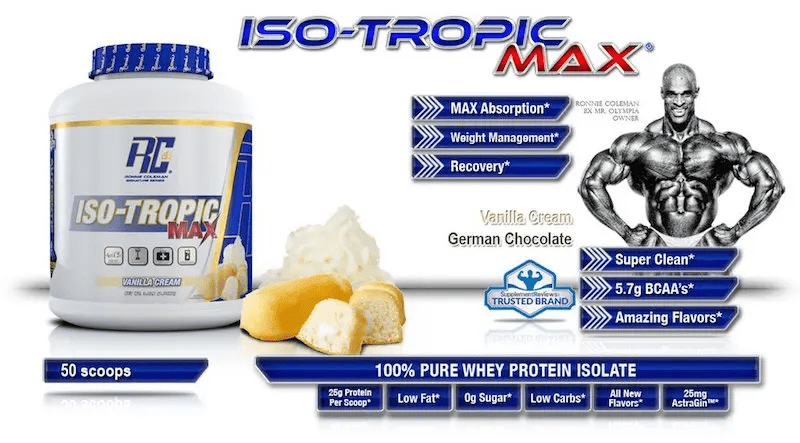 Ronnie Coleman  ISOTropic MAX  1430g / 50 servings,  ml, Ronnie Coleman. Protein