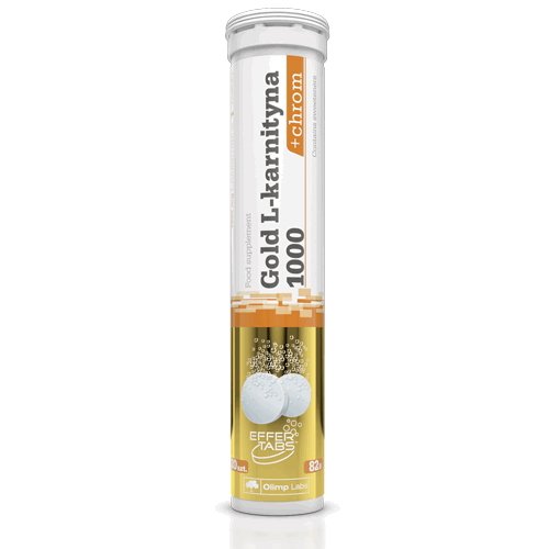 Жиросжигатель Olimp Gold L-Carnitine 1000+Chrom, 20 таблеток, апельсин,  мл, Olimp Labs. Жиросжигатель. Снижение веса Сжигание жира 