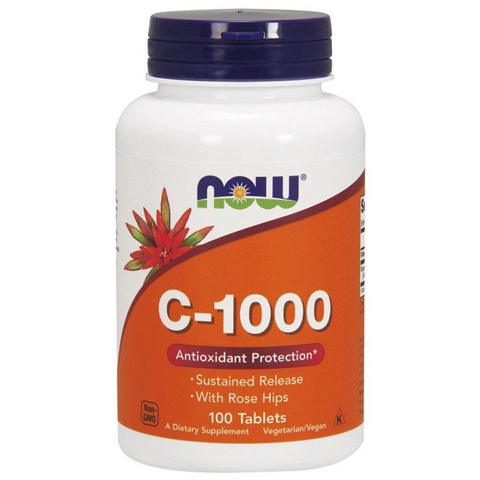 Витамин C Now Foods Vitamin C-1000 (100 таб) нау фудс,  мл, Now. Витамин C. Поддержание здоровья Укрепление иммунитета 