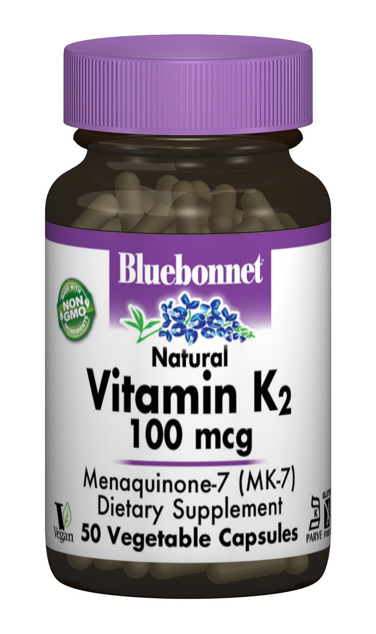 Bluebonnet Nutrition Витамин К2 100мкг, Bluebonnet Nutrition, 50 гелевых капсул, , 