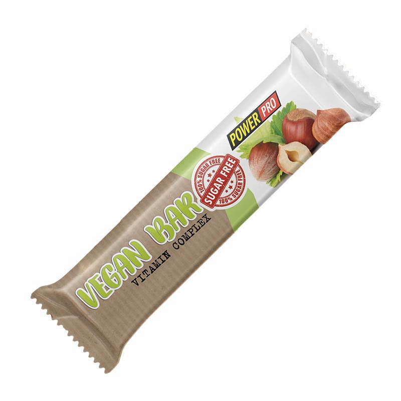 Батончик Power Pro Vegan Bar Sugar Free, 60 грамм - орехи и сухофрукты,  мл, Power Pro. Батончик. 