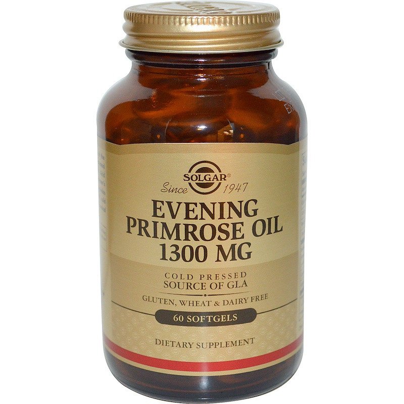 Evening Primrose Oil 1300 mg Solgar 60 Softgels,  мл, Solgar. Спец препараты. 