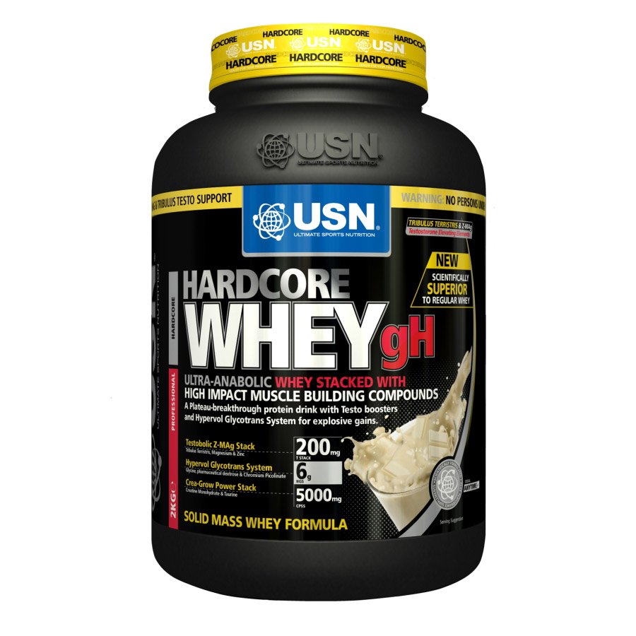 Hardcore Whey, 2000 g, USN. Whey Concentrate. Mass Gain recovery Anti-catabolic properties 