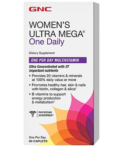 Women's Ultra Mega One Daily, 60 шт, GNC. Витаминно-минеральный комплекс. Поддержание здоровья Укрепление иммунитета 