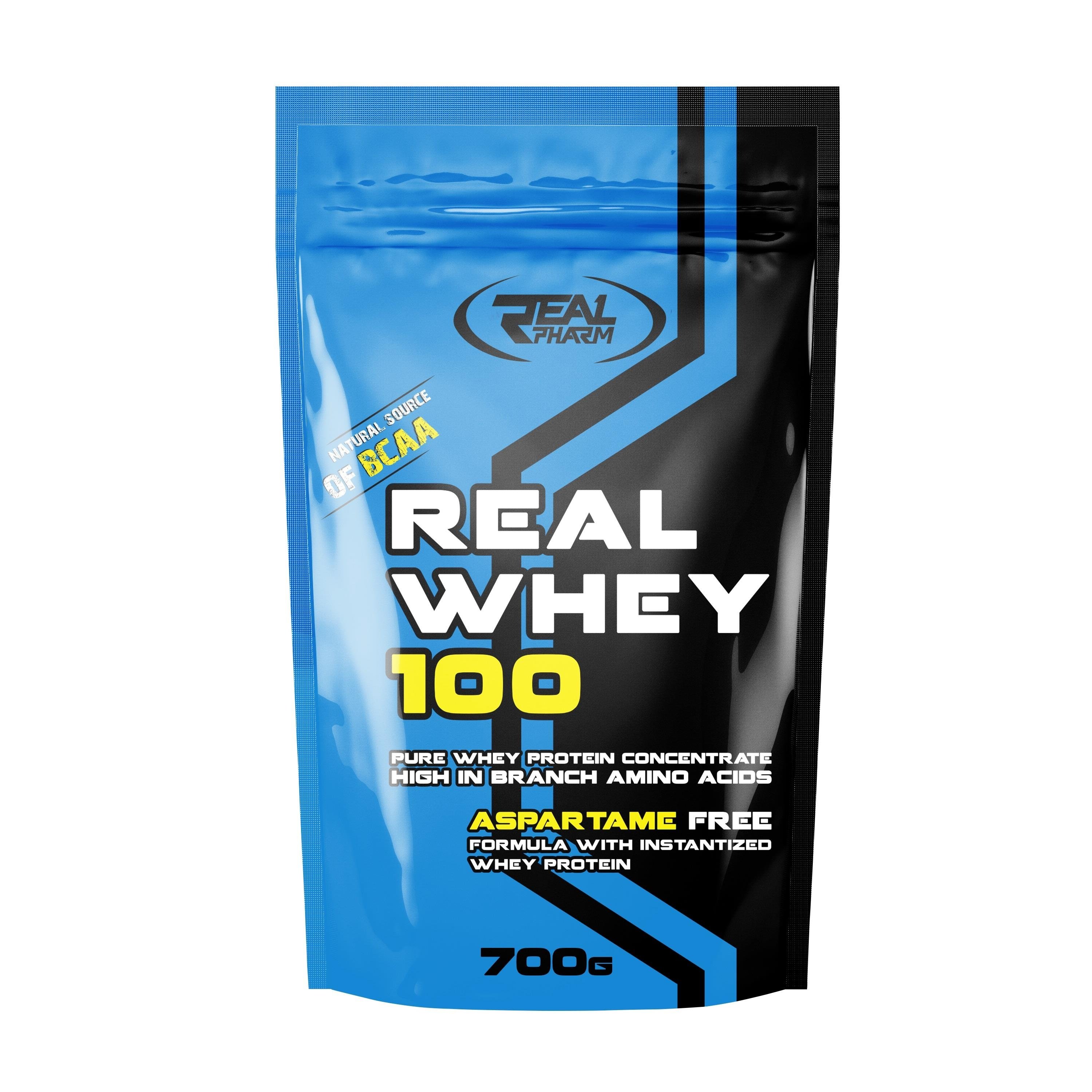 Real Whey 100, 700 g, Real Pharm. Suero concentrado. Mass Gain recuperación Anti-catabolic properties 